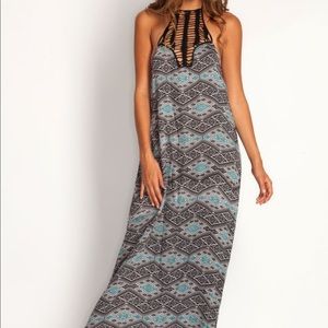 ACACIA POSITANO THAI PRINT DRESS in silk